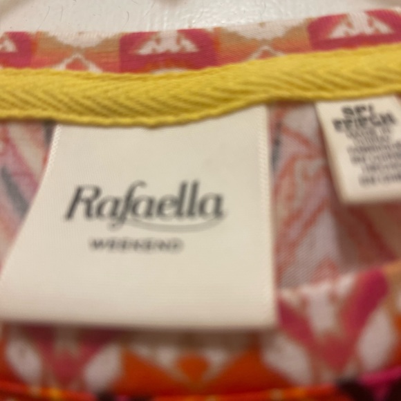 Rafaella Womens Gold Sparkle Multicolored Short Sleeve Top Size SP - Picture 4 of 7